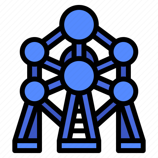 Atomium, brussels, building, landmark, monument icon - Download on Iconfinder