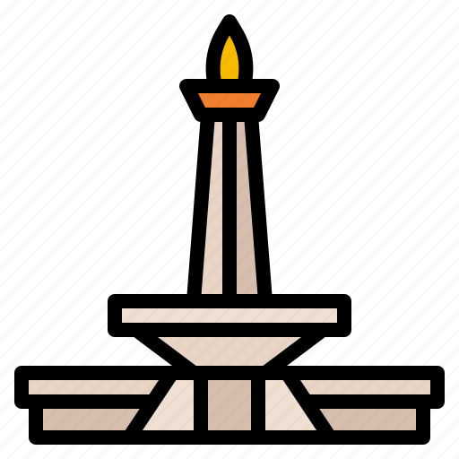 Indonesia, landmark, monas, monument, national icon - Download on Iconfinder