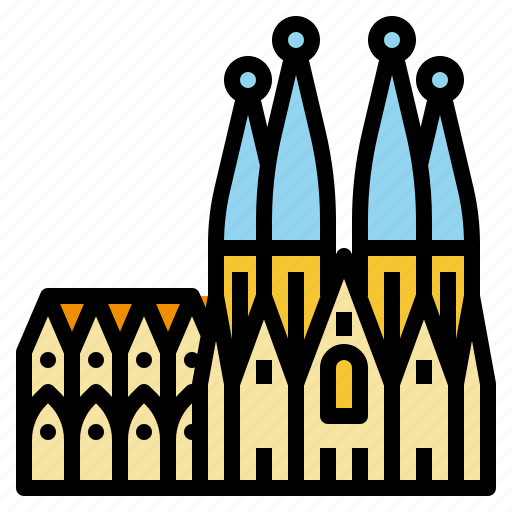 Barcelona, church, familia, landmark, sagrada, spain icon - Download on Iconfinder