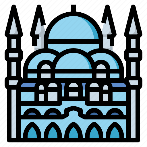 Blue, istanbul, landmark, mosque, travel, turkey icon - Download on Iconfinder