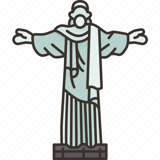 Brazil, rio, janeiro, christ, monument icon - Download on Iconfinder