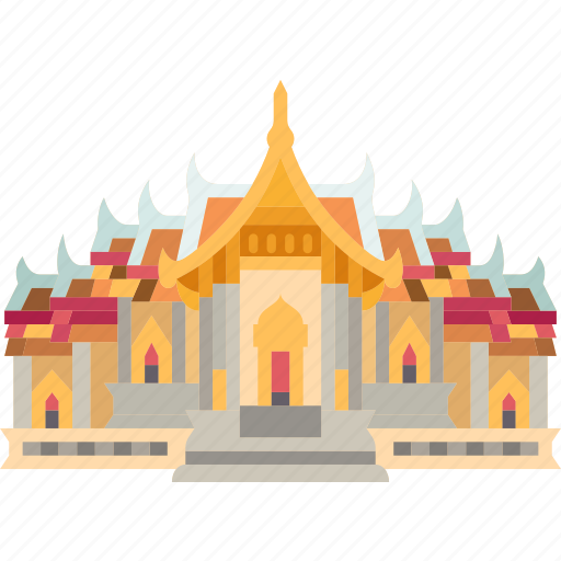 Benchamabophit, buddhist, marble, temple, thailand icon - Download on Iconfinder