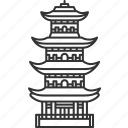 pagoda, ancient, chinese, buddhist, oriental