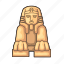 landmark, sphinx, great, giza, pyramid, egypt, architecture 