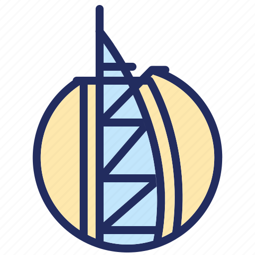 Burj al arab, dubai, landmark, uae icon - Download on Iconfinder