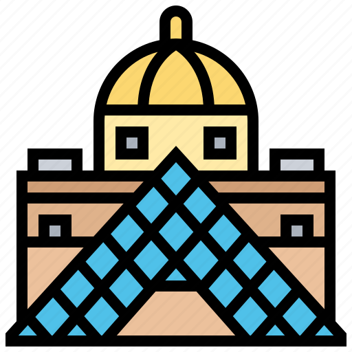 France, louvre, museum, paris, pyramid icon - Download on Iconfinder