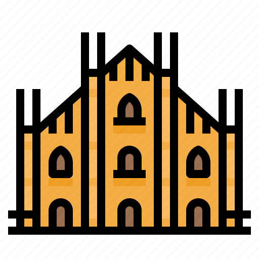 Cathedral, di, duomo, italy, landmark, milan, milano icon - Download on Iconfinder