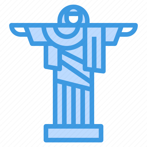 Christ, redeemer, brazil, landmark, rio, de, janeiro icon - Download on Iconfinder