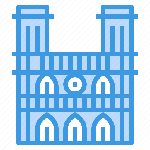 Notre, dame, france, landmark, catholic, cathedral icon - Download on Iconfinder