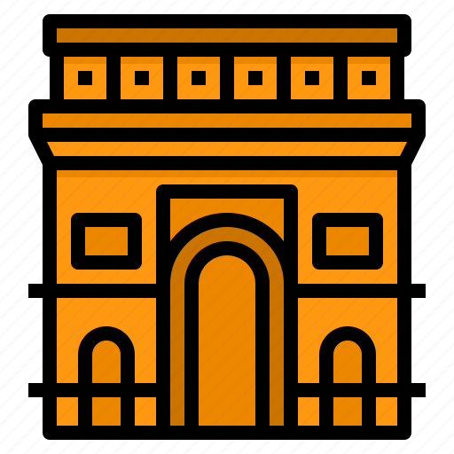 Arc, de, triomphe, landmark, france, monument, europe icon - Download on Iconfinder
