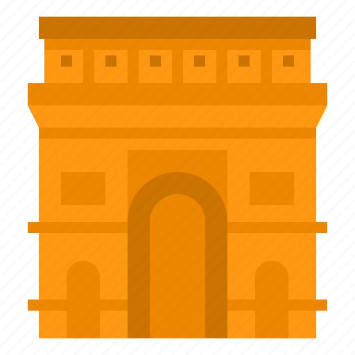Arc, de, triomphe, landmark, france, monument, europe icon - Download on Iconfinder