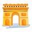 arc de triomphe, france landmark, paris landmark, france monument, arch building 