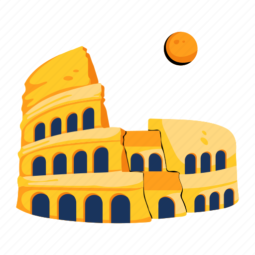 Colosseum, colosseum rome, flavian amphitheater, italy landmark, italy monument icon - Download on Iconfinder