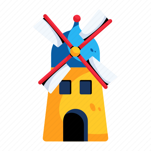 Kinderdijk windmill, netherlands windmill, holland windmill, dutch windmill, windmill structure icon - Download on Iconfinder