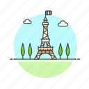 eiffel, tower, architecture, famous, landmark, monument, france, paris