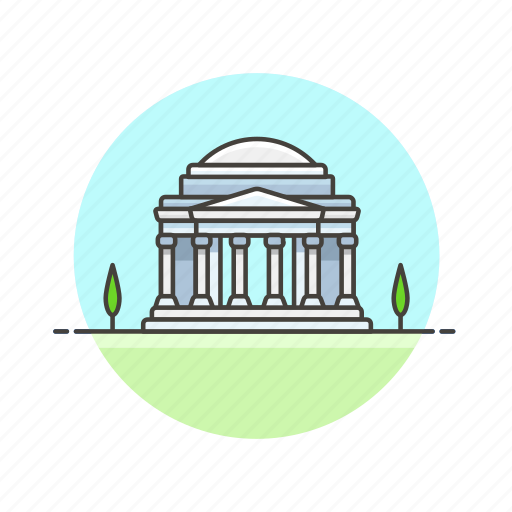 Jefferson, memorial, architecture, famous, landmark, monument, us icon - Download on Iconfinder
