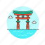 itsukushima, of, shrine, architecture, famous, landmark, monument, japan 