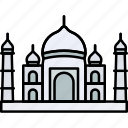 landmark, taj mahal, india, building, architecture, culture, monument