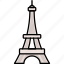 landmark, paris, eiffel tower, building, france 