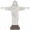 landmark, christ, culture, brazil, monument