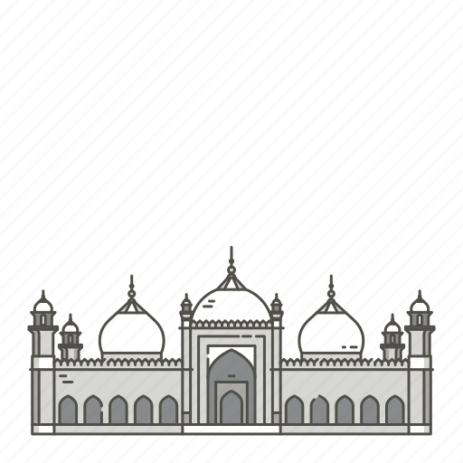 Badshahi, famous, landmarks, mosque, world icon - Download on Iconfinder