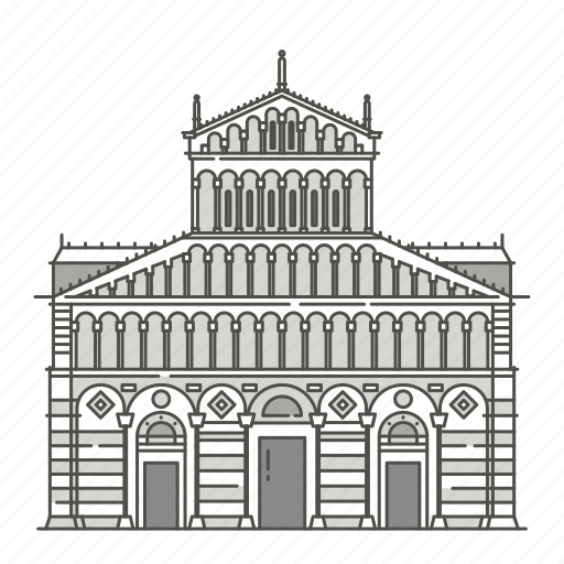 Cattedrale, di, famous, landmarks, pisa, world icon - Download on Iconfinder