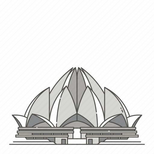 Lotus temple architecture Royalty Free Vector Image