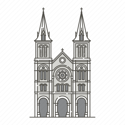 Basilica, dame, famous, landmarks, notre, saigon, world icon - Download on Iconfinder