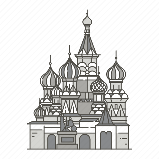 Cathedral, famous, landmarks, moscow, sant, vasily, world icon - Download on Iconfinder