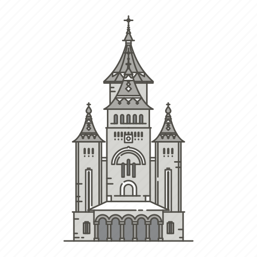 Cathedral, famous, landmarks, orthodox, timiroara, world icon - Download on Iconfinder