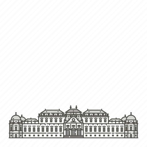 Belvedere, famous, landmarks, upper, vienna, world icon - Download on Iconfinder