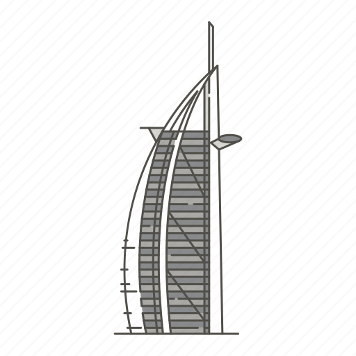 Arabs, burj, famous, landmarks, the, tower, world icon - Download on Iconfinder