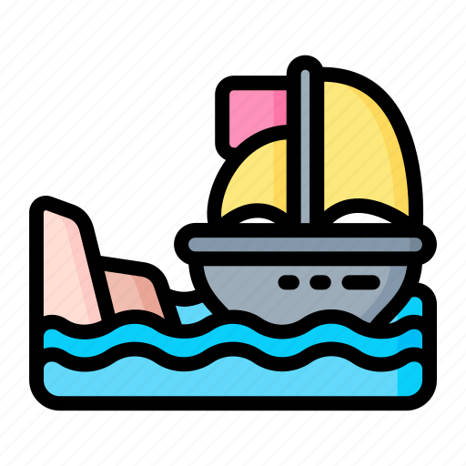 Boat, holiday, sail, sailboat, sea icon - Download on Iconfinder