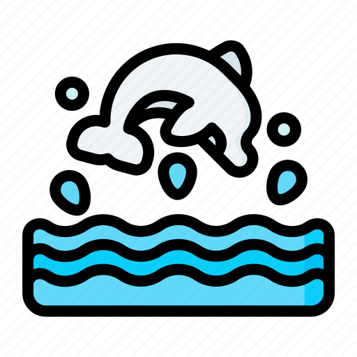 Dolphin, fish, marine, nautical, ocean icon - Download on Iconfinder