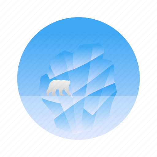 Arctic, bear, iceberg, polar icon - Download on Iconfinder
