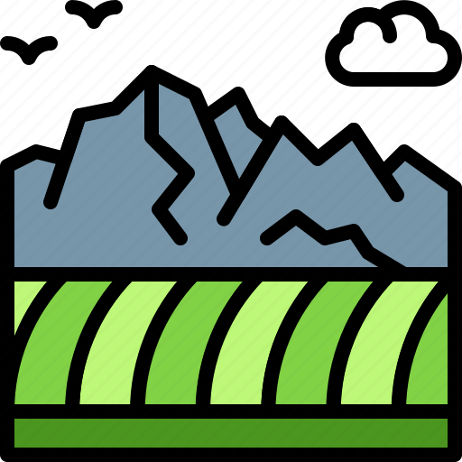 Landscape, land, terrain, plain, mountain, field icon - Download on Iconfinder