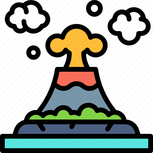 Landscape, land, terrain, volcano, eruption icon - Download on Iconfinder