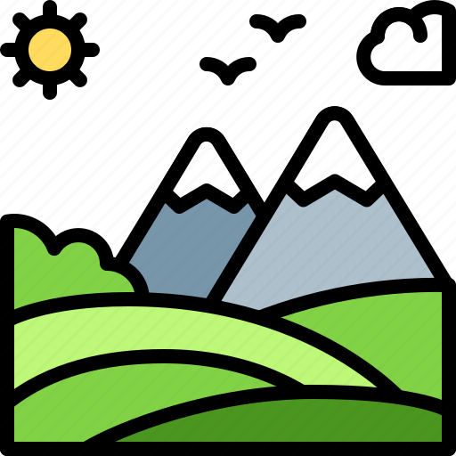 Landscape, land, terrain, valley, mountain icon - Download on Iconfinder