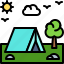 landscape, land, terrain, tent, camping 