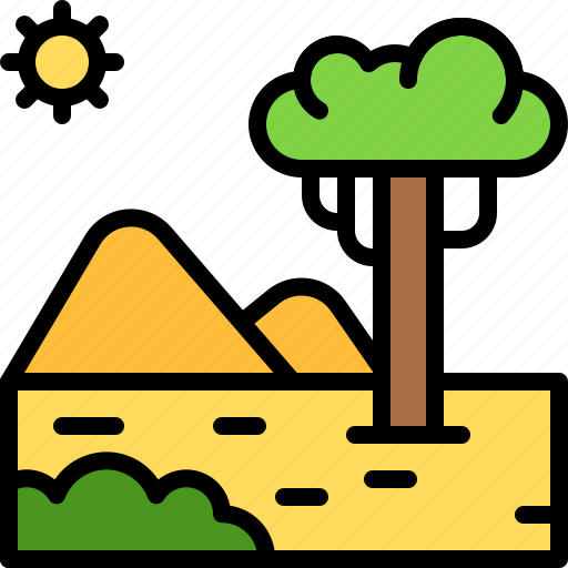 Landscape, land, terrain, desert, sand icon - Download on Iconfinder