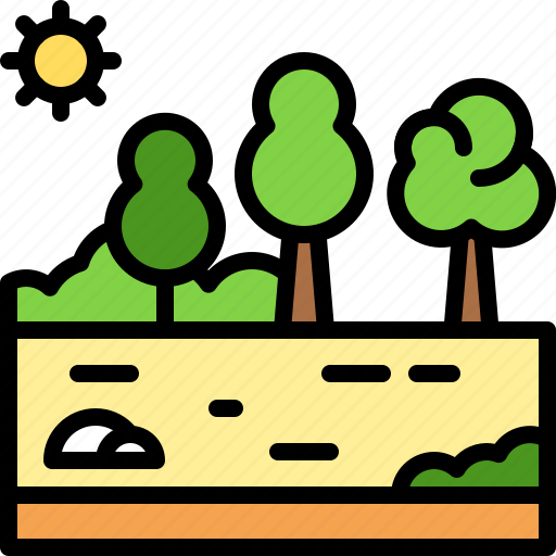 Landscape, land, terrain, river, forest icon - Download on Iconfinder