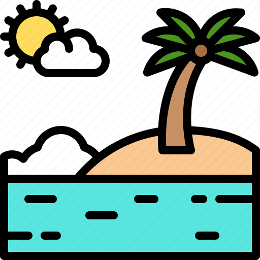 Landscape, land, terrain, island, sea icon - Download on Iconfinder