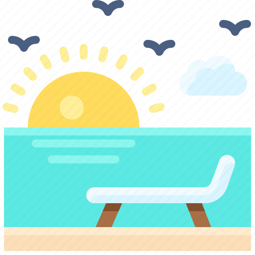 Landscape, land, terrain, beach, sea, sun icon - Download on Iconfinder
