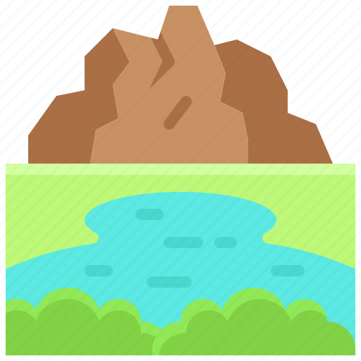 Landscape, land, terrain, lake, mountain icon - Download on Iconfinder