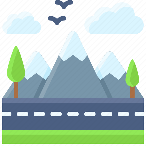Landscape, land, terrain, road, mountain icon - Download on Iconfinder