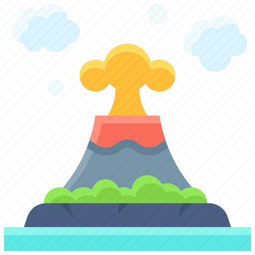 Landscape, land, terrain, volcano, eruption icon - Download on Iconfinder