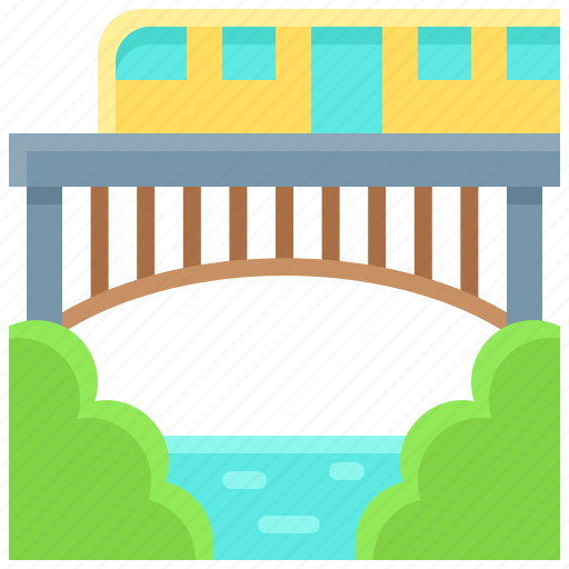 Landscape, land, terrain, bridge, train icon - Download on Iconfinder