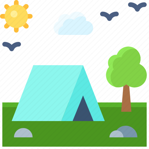 Landscape, land, terrain, tent, camping icon - Download on Iconfinder