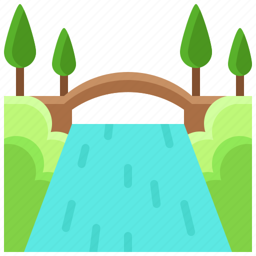 Landscape, land, terrain, bridge, river icon - Download on Iconfinder