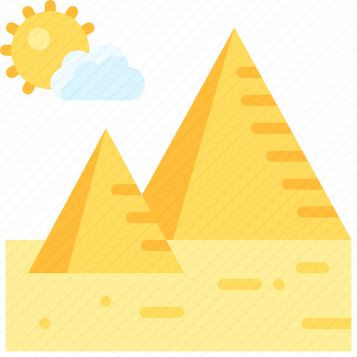 Landscape, land, terrain, pyramid, sand, desert icon - Download on Iconfinder